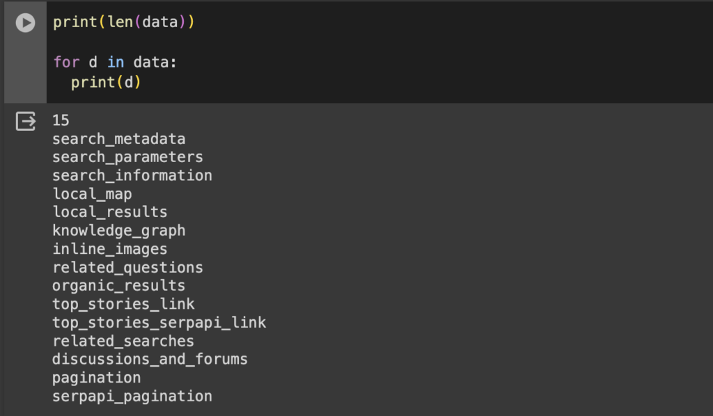 python code serpapi